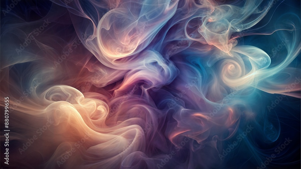 A colorful swirl of light and dark blue and orange A colorful swirl of light and dark blue and orange