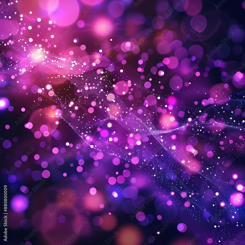 Purple science technology light glowing particles background, Generative AI Purple science technology light glowing particles background, Generative AI
