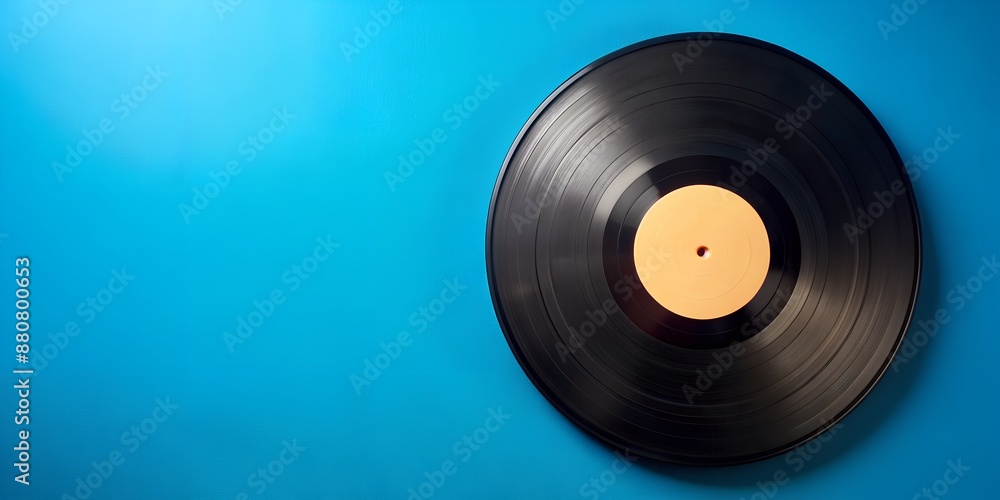 Obraz premium Schallplatte Vinyl Schellack Vinylscheibe Scheibe Platte Generative By AI