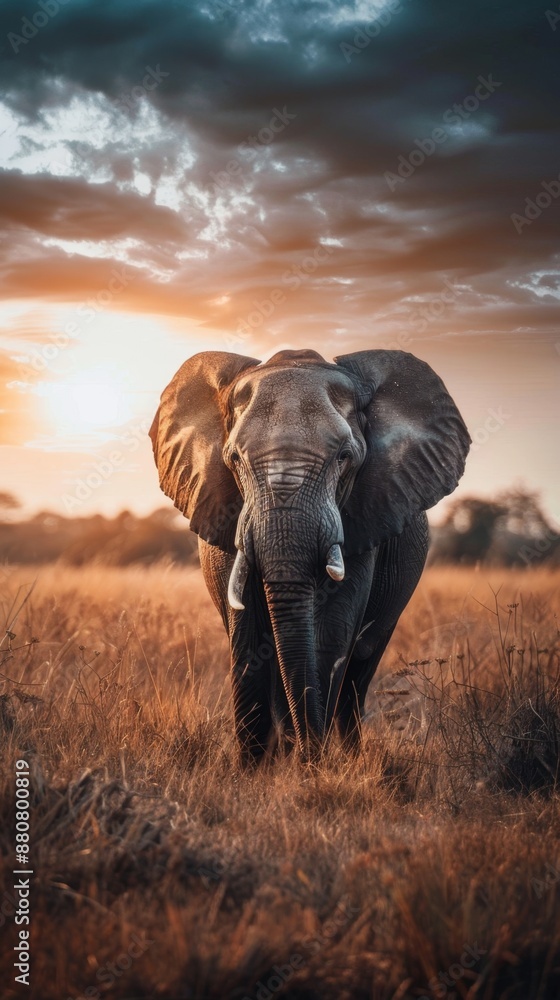Fototapeta premium Abstract Creative Pet Concept Wallpaper Celebrating World Elephant Day: Promoting Environmental and Animal Protection, Biodiversity, and Conservation with AI-Generated High-Resolution Background