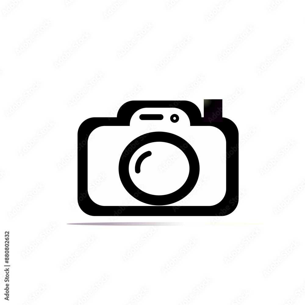 camera icon on white camera icon on white