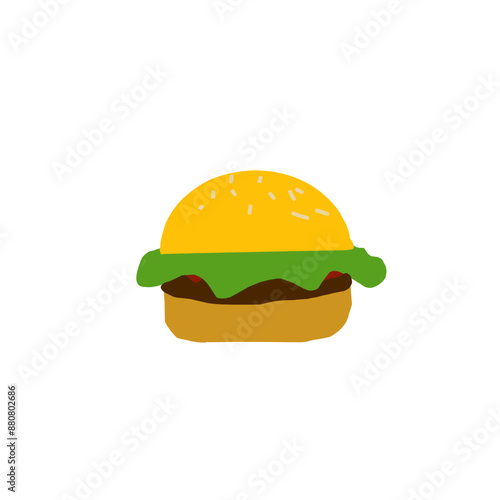 hamburger isolated on white