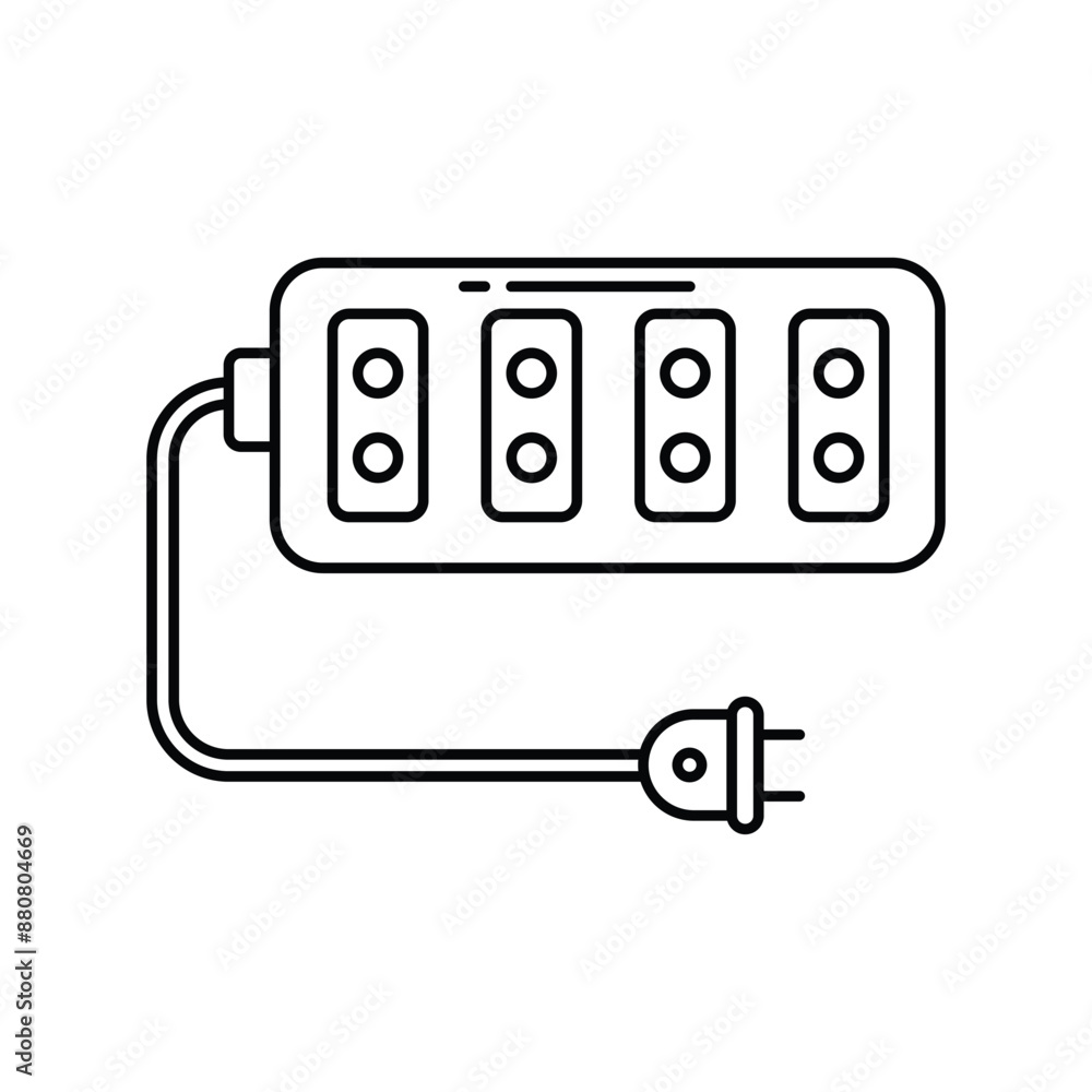 extension line icon with white background vector stock illustration extension line icon with white background vector stock illustration