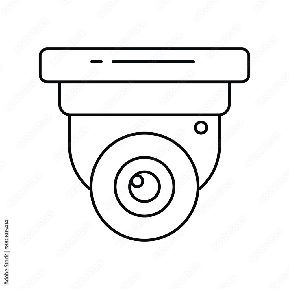 cctv line icon with white background vector stock illustration cctv line icon with white background vector stock illustration