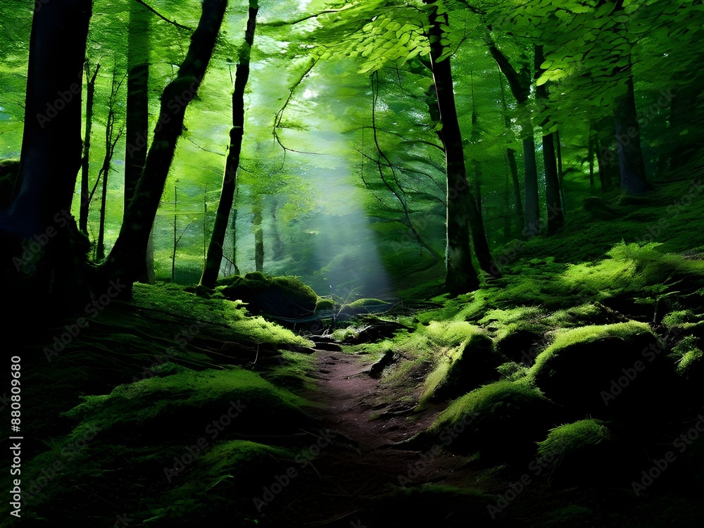 morning in the forest morning in the forest