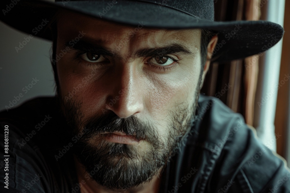 Portrait of a person with a hat, suitable for editorial use Portrait of a person with a hat, suitable for editorial use