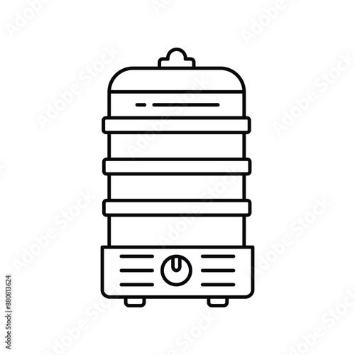 steamer line icon with white background vector stock illustration
