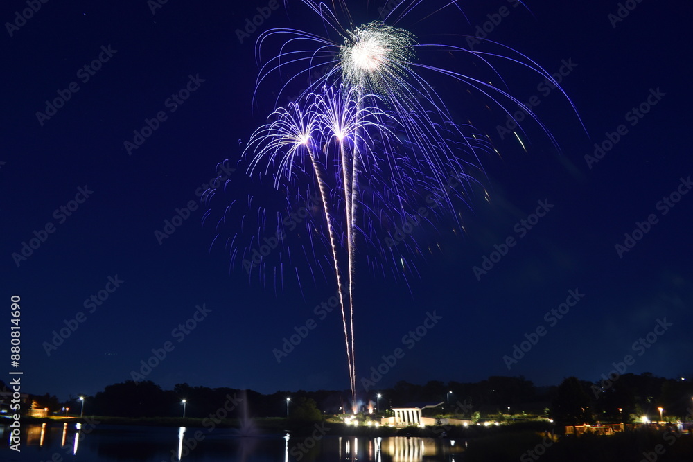 Fourth of July Fireworks at WDM City Hall in West Des Moines, Iowa