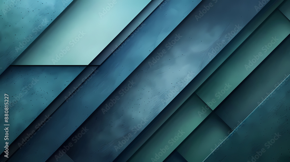 Abstract geometric design with overlapping blue and green diagonal shapes Abstract geometric design with overlapping blue and green diagonal shapes