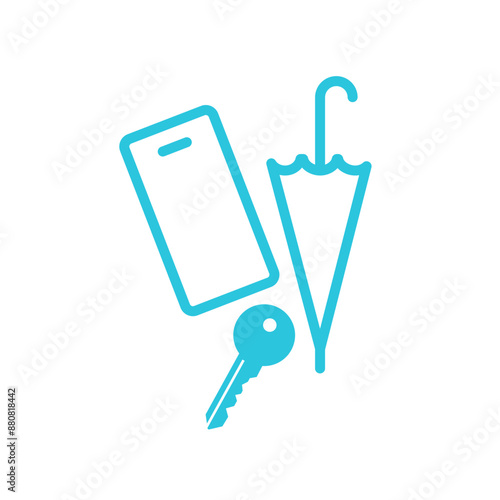 Lost and found items icon. Isolated on white background. From blue icon set.