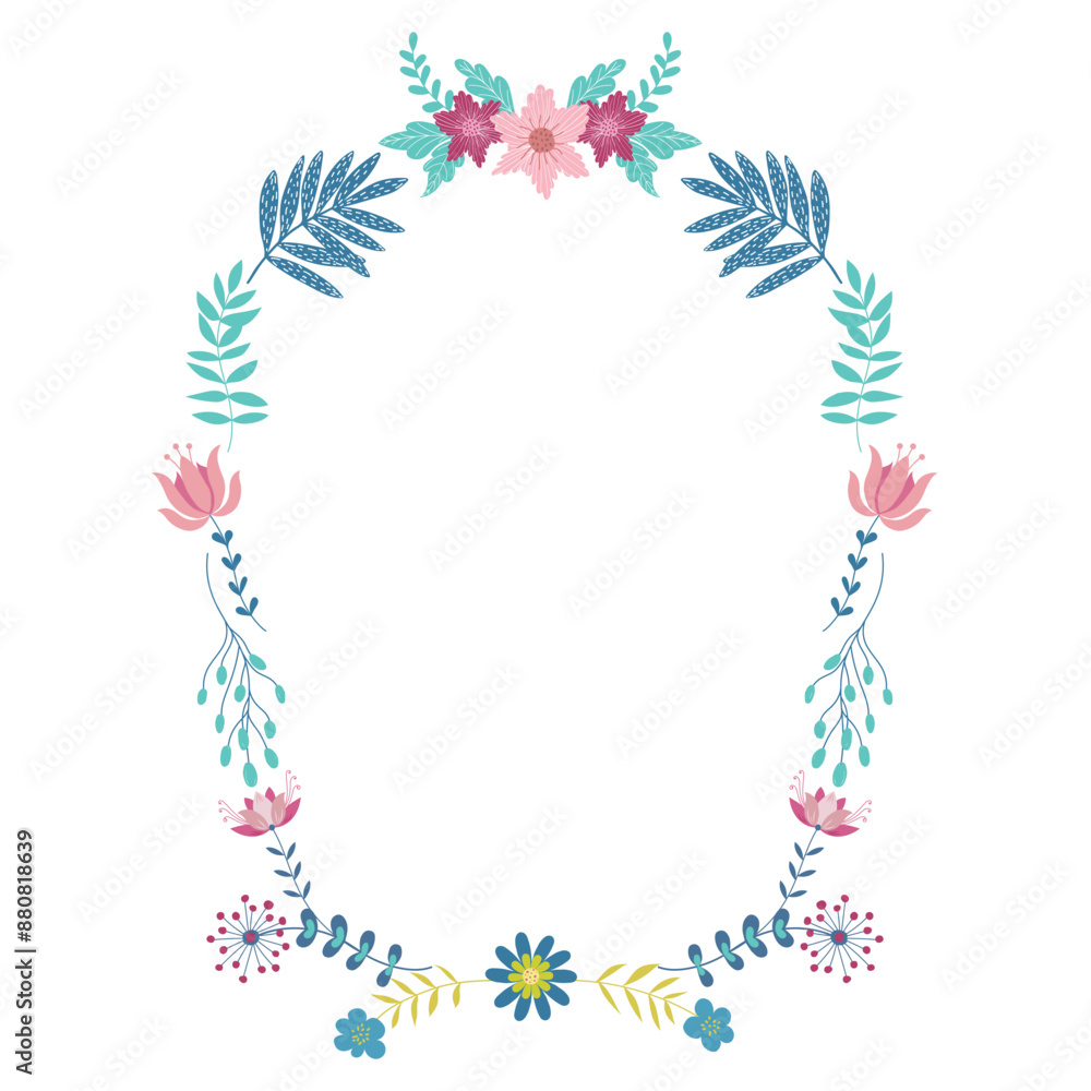 Vector Illustration of Floral Frame. Vector Illustration of Floral Frame.