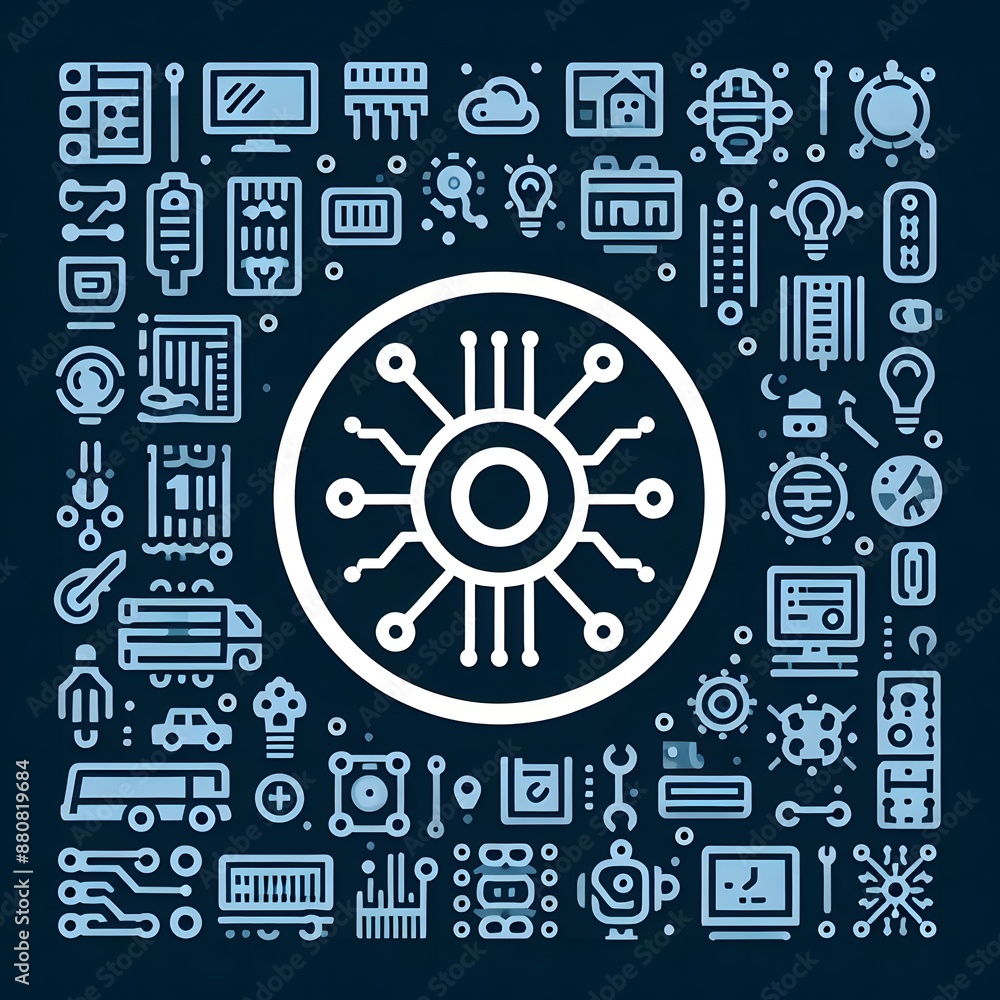AI Generate of Circuit Board Icon, Vector, Graphic illustration. Suitable for website design, logo, app, template, and ui AI Generate of Circuit Board Icon, Vector, Graphic illustration. Suitable for website design, logo, app, template, and ui