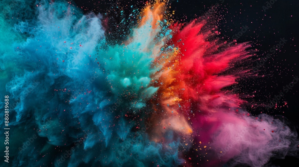Colorful Powder Explosion Abstract Colorful Powder Explosion Abstract