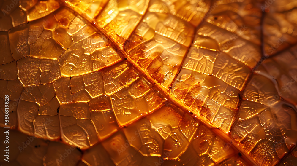 Obraz premium A close up of a leaf with a yellowish brown color