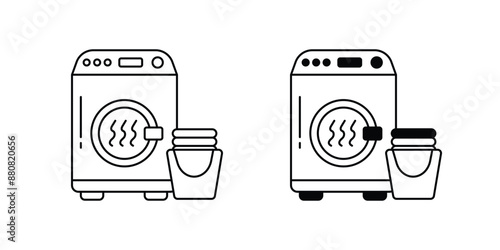 dryer set icon with white background vector stock illustration
