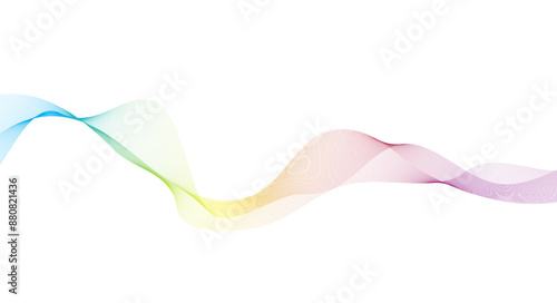 Wave lines design. Colorful flowing wave lines dynamic isolated on white background. Design element fo technology, digital, communication, science, music concept vector background illustration