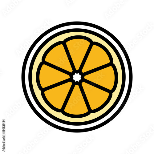 citrus fruits allergen free product food color icon vector. citrus fruits allergen free product food sign. isolated symbol illustration
