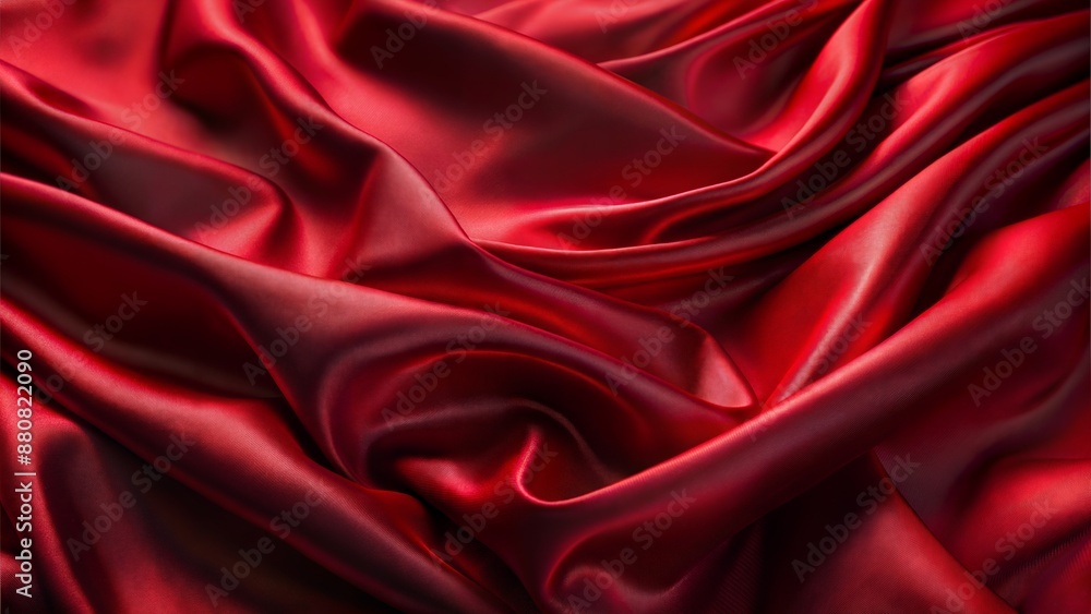 Obraz premium A red fabric with a pattern of swirls and lines