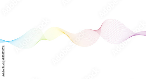 Wave lines design. Colorful flowing wave lines dynamic isolated on white background. Design element fo technology, digital, communication, science, music concept vector background illustration