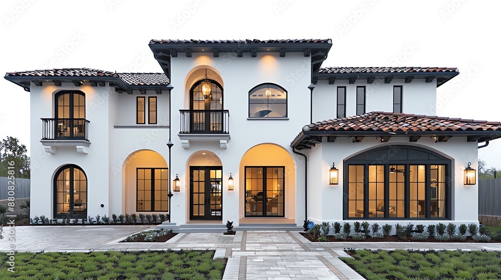 Modern Mediterranean Home Exterior. Modern Mediterranean Home Exterior.
