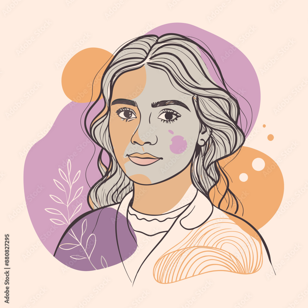 illustration of european beautiful woman illustration of european beautiful woman