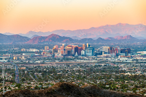 Phoenix, Arizona skyline at dusk