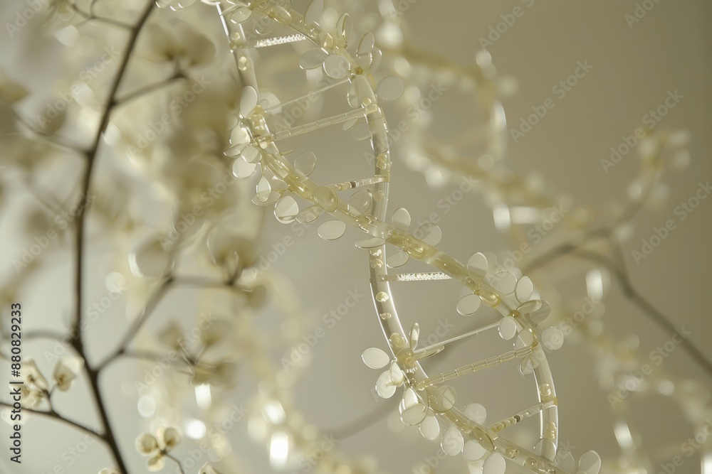 genetic engineering DNA molecule strands or genetic sequence, neutral color minimalist scientific illustration, gene manipulation in biotechnology genetic engineering DNA molecule strands or genetic sequence, neutral color minimalist scientific illustration, gene manipulation in biotechnology