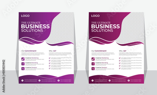 An aesthetic vector template Business Flyer design.