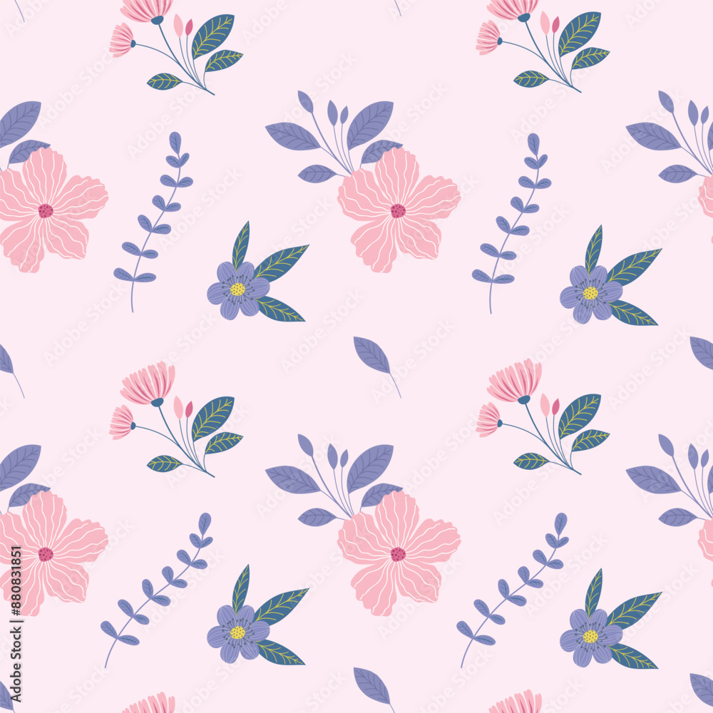 Fototapeta premium Seamless Floral Pattern. Vector Illustration.