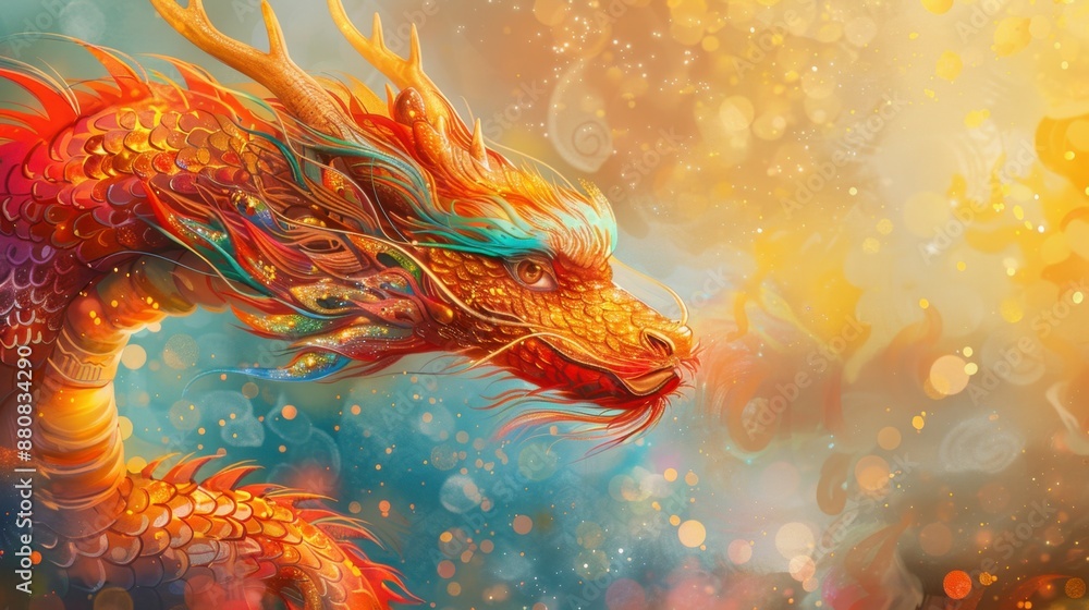 Year of the Dragon artwork for greeting cards and banners. Year of the Dragon artwork for greeting cards and banners.