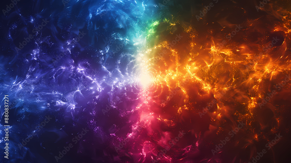 Vibrant abstract energy waves in multicolored spectrum, illustrating dynamic movement and light. Vibrant abstract energy waves in multicolored spectrum, illustrating dynamic movement and light.