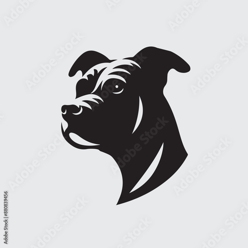 A Dog Head Silhouette Royalty-Free Images