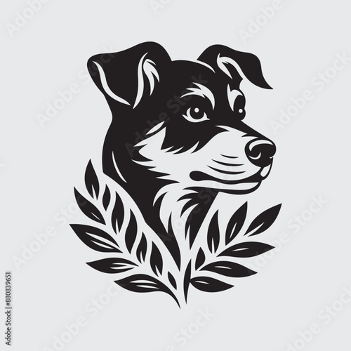 A Dog Head Silhouette Royalty-Free Images