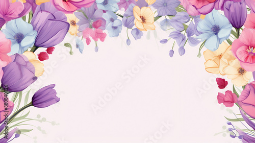 frame with flowers