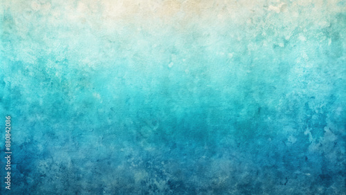 Abstract background with texture, gradient from deep dark green at the top to light blue at the bottom, similar to watercolor or an old wall with peeling paint