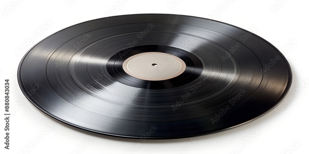 Obraz premium Schallplatte Vinyl Schellack Vinylscheibe Scheibe Platte AI-Created Content