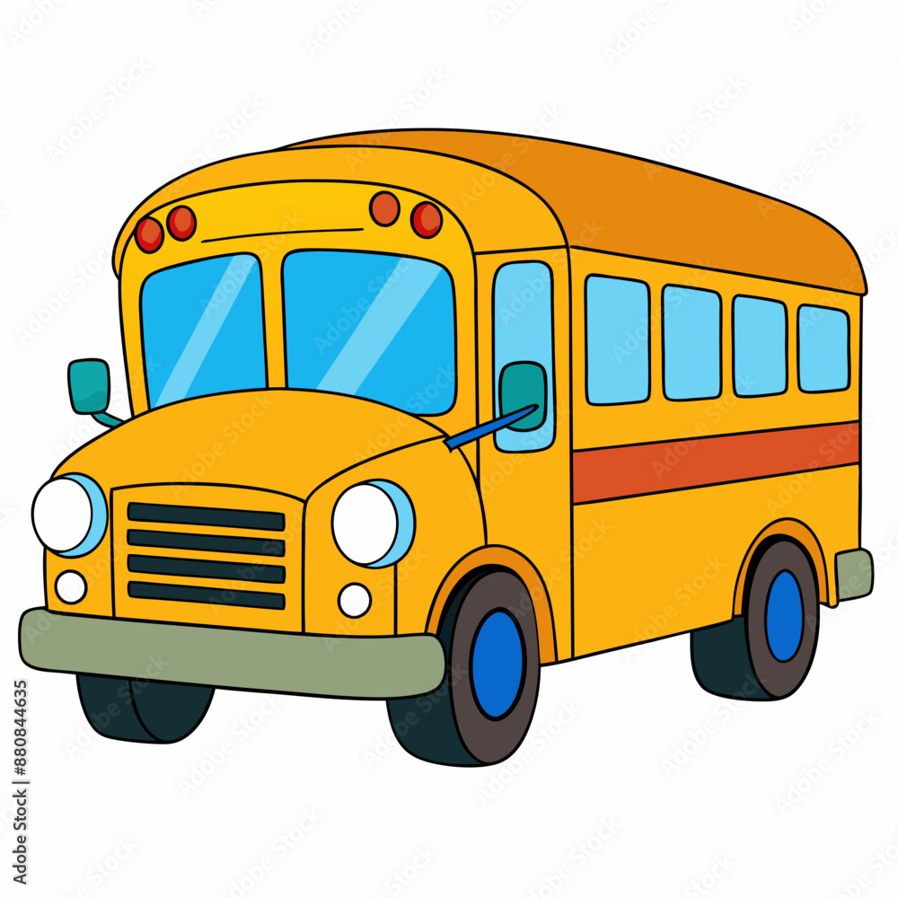 School bus vector illustration, bus vector art, school bus silhouette, school bus isolated on white vector icon School bus vector illustration, bus vector art, school bus silhouette, school bus isolated on white vector icon