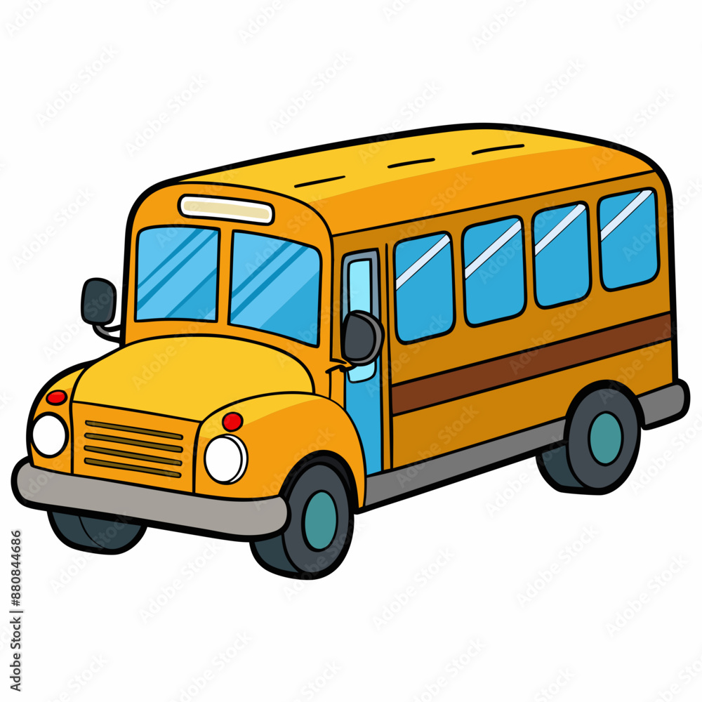 School bus vector illustration, bus vector art, school bus silhouette, school bus isolated on white vector icon School bus vector illustration, bus vector art, school bus silhouette, school bus isolated on white vector icon