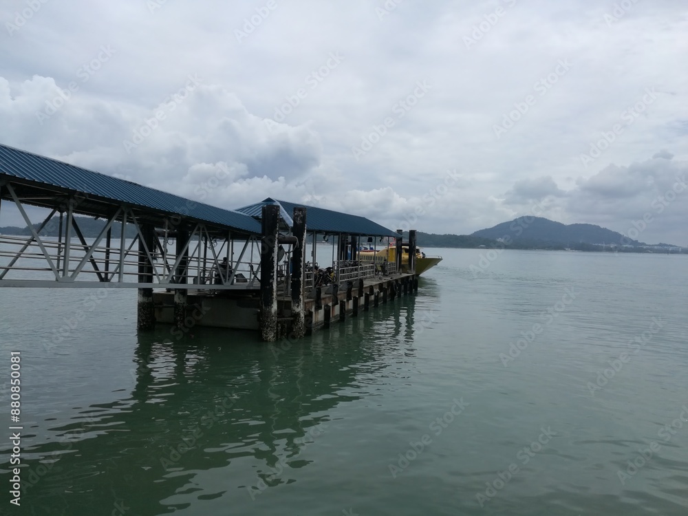 HDR view a Jetty of pangkor island on sunny day HDR view a Jetty of pangkor island on sunny day