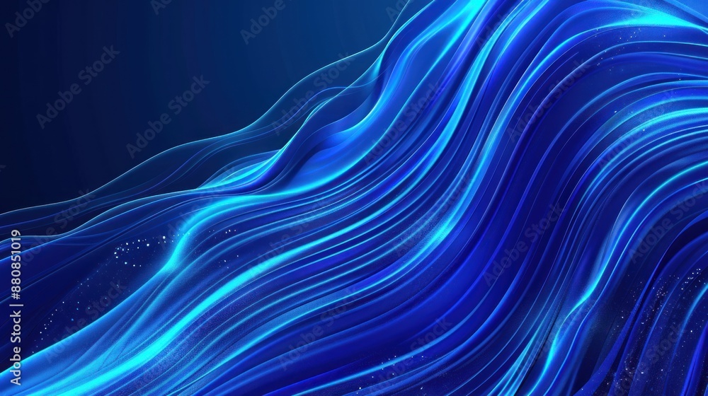 Abstract Blue Swirling Background with Glowing Lines Abstract Blue Swirling Background with Glowing Lines