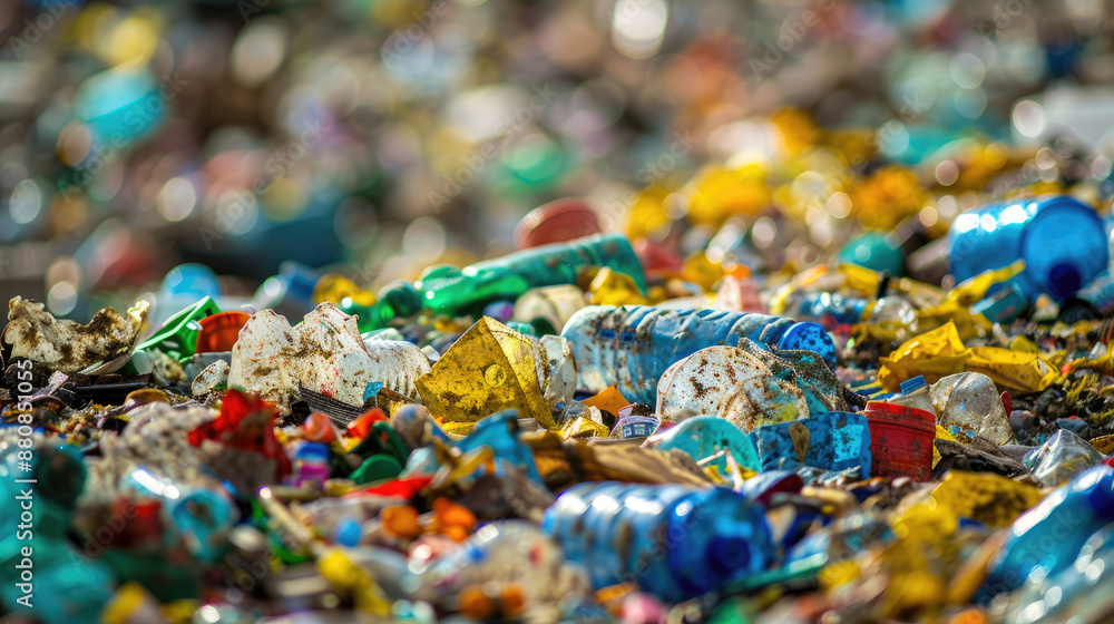 Fototapeta premium Close-Up on Waste Management Optimization Using Advanced Data Analysis