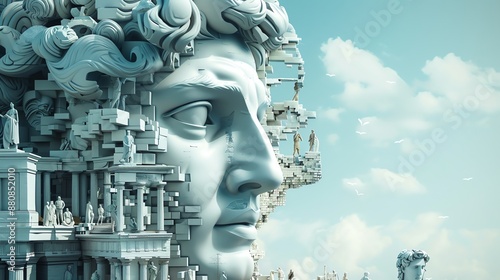 Abstract Ancient Sculpture.