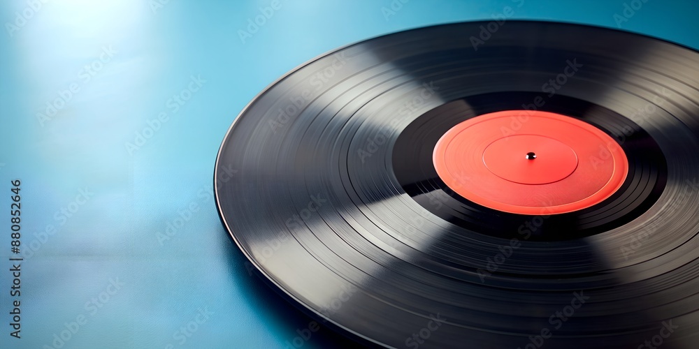 Fototapeta premium Schallplatte Vinyl Schellack Vinylscheibe Scheibe Platte Generative By AI