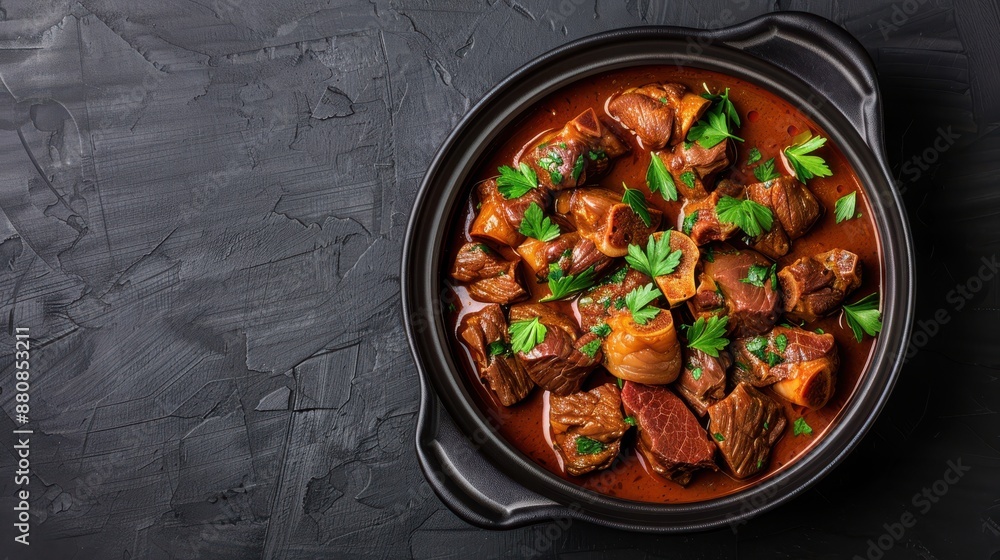 Gourmet dish of braised beef heart with herbs, nutrient-dense organ meat, culinary delicacy Gourmet dish of braised beef heart with herbs, nutrient-dense organ meat, culinary delicacy