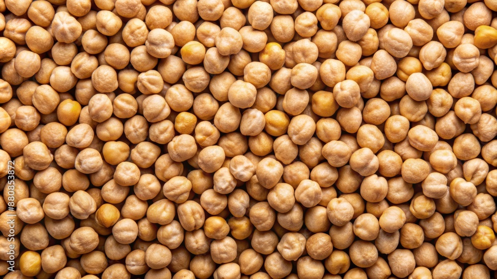 Raw chickpeas scattered on a solid background, forming a natural pattern, highlighting their importance as a healthy, nutritious, and gluten-free ingredient in farm-to-table agriculture. Raw chickpeas scattered on a solid background, forming a natural pattern, highlighting their importance as a healthy, nutritious, and gluten-free ingredient in farm-to-table agriculture.