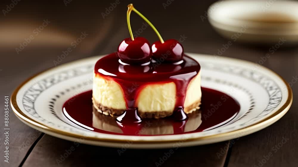 Delicious cherry cheesecake a perfect dessert delight Delicious cherry cheesecake a perfect dessert delight