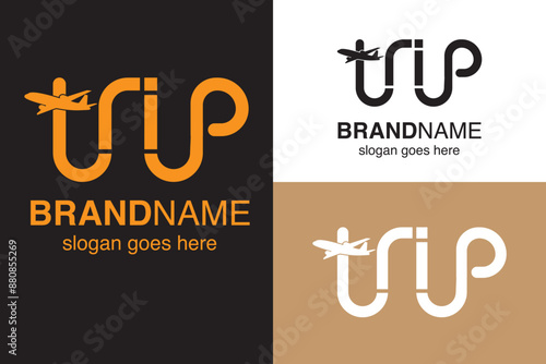 trip travel logo design, a good logo for travel or trip advisor