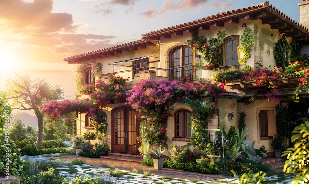 Tuscan Villa at Golden Hour Tuscan Villa at Golden Hour