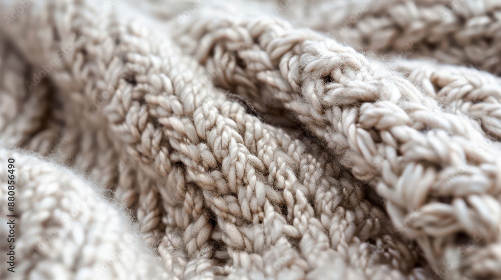 closeup of intricate knit wool texture in neutral tones soft focus highlights the cozy warm feel of the fabric with subtle variations in color and pattern closeup of intricate knit wool texture in neutral tones soft focus highlights the cozy warm feel of the fabric with subtle variations in color and pattern