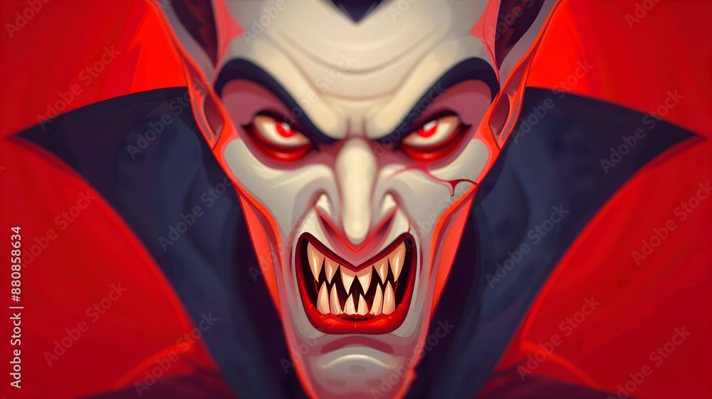 Red Vampire Background for Halloween: Dracula-inspired Design in October Red Vampire Background for Halloween: Dracula-inspired Design in October